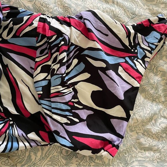 Maeve Asymmetrical Blue and White Tiered Dress - Picture 6 of 9